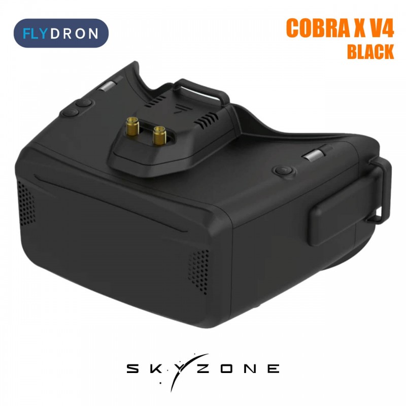 FPV-окуляри для квадрокоптерів Skyzone Cobra X V4 Black з приймачем SteadyView 5.8G та оновленим DVR 60 FPS
