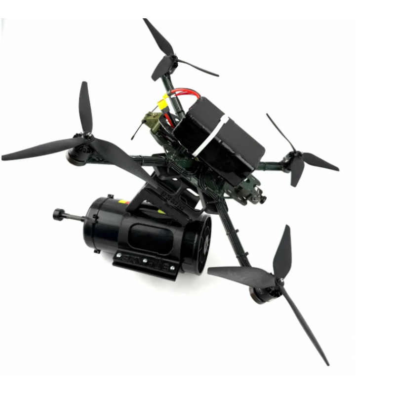 Комплект FPV-дрон з оптоволокном на 10 км (внутрішній медіаконвертер) та кріпленням