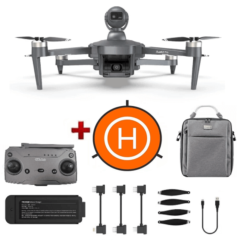 Квадрокоптер C-Fly Faith 2 Pro - дрон з 4K і HD камерами, GPS, уникнення перешкод на 540°, БК мотори, до 6км, 32 хв + злітний майданчик