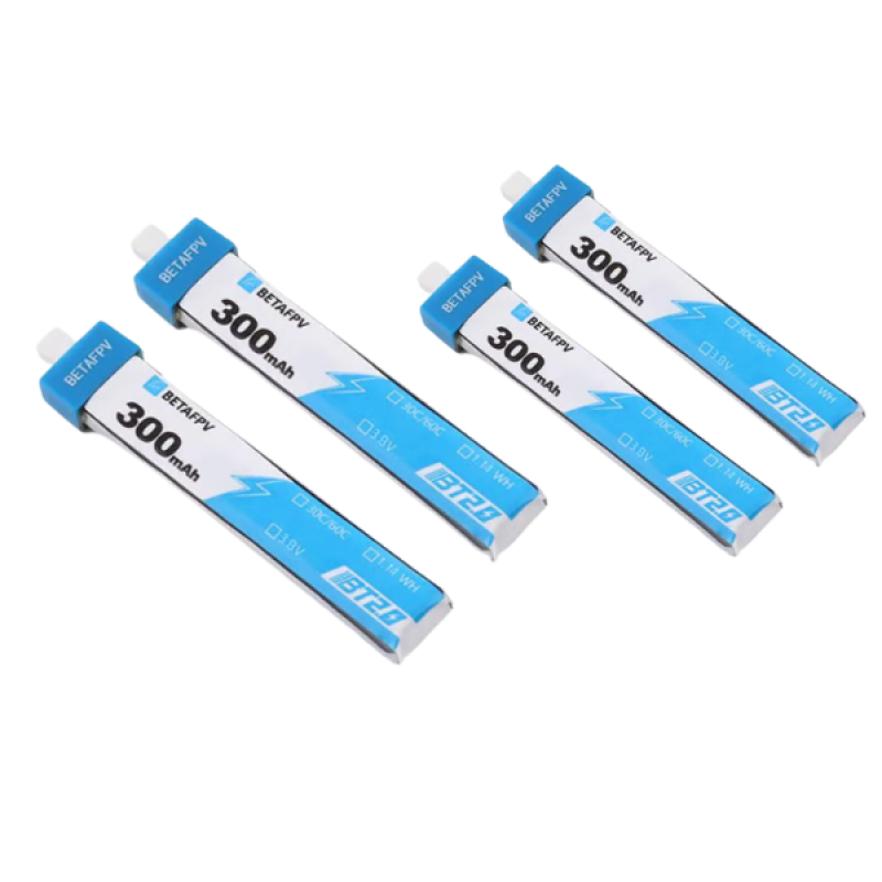 Акумулятор для квадрокоптера BetaFPV Cetus Lite FPV, Cetus FPV на 300 mAh 1S BT2.0 - 4 штуки