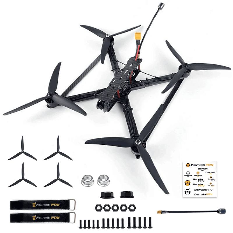 Квадрокоптер DarwinFPV X9 9" Long Range ELRS – FPV-дрон з камерою, БК мотори, вантажопідйомність до 2,5 кг