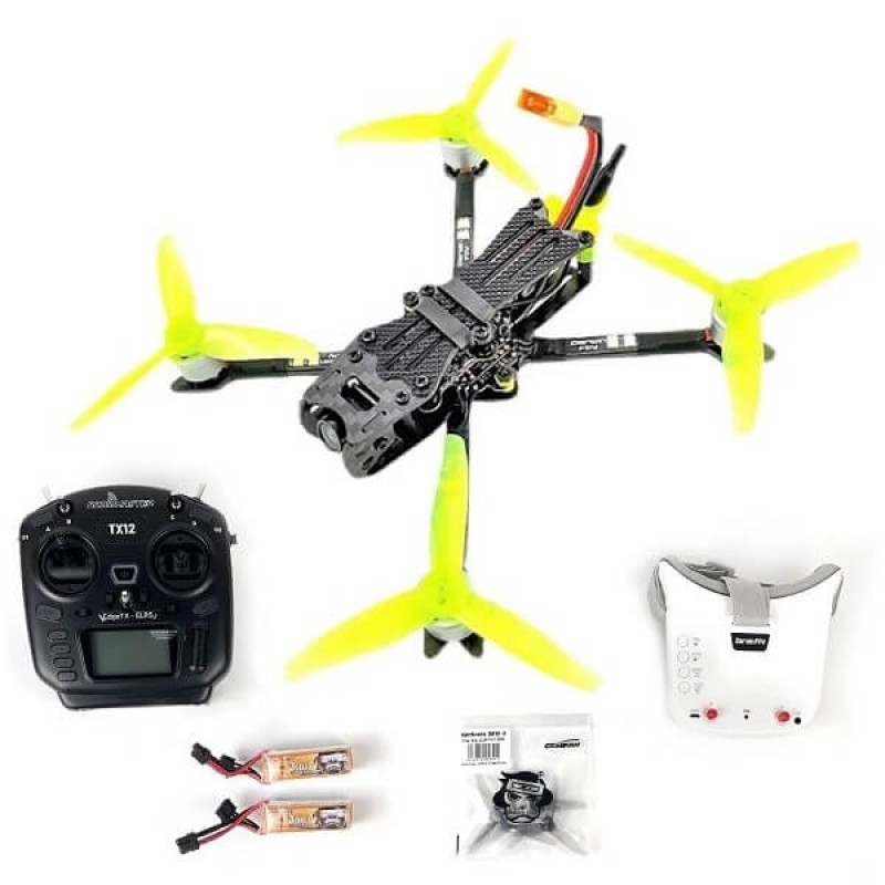 Квадрокоптер DarwinFPV BabyApe Pro V2 ELRS RTF Yellow – FPV-дрон з камерою, БК мотори, окуляри, пульт ДК