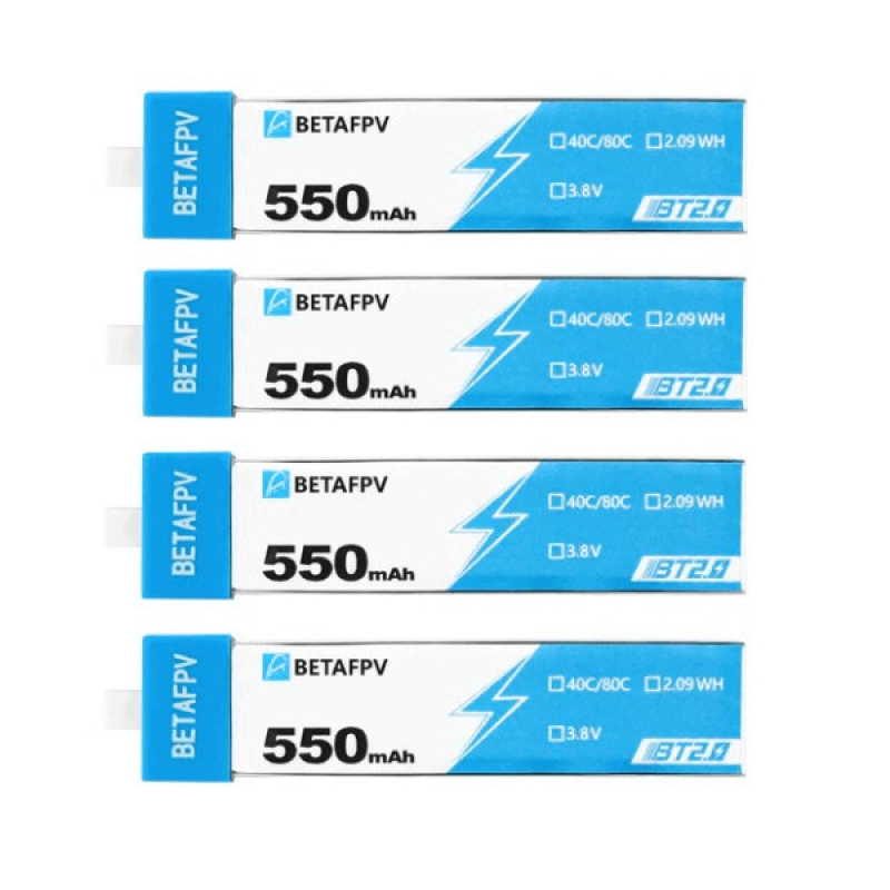 Акумуляторна батарея 4 шт на 550 mAh 1S BT2.0 для квадрокоптера BetaFPV Cetus X, Cetus Pro, Meteor75 Pro