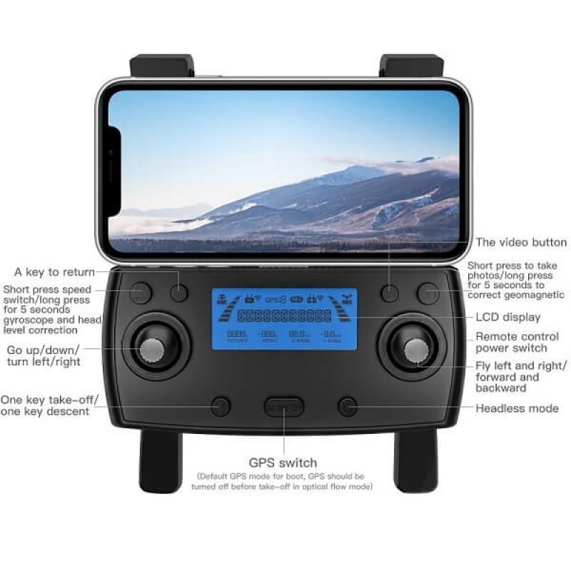 Квадрокоптер ZLRC SG906 MAX1 - дрон з 4K і HD камерами, GPS, БК мотори, розпізнавання перешкод, до 3000м, 26 хвилин в сумці