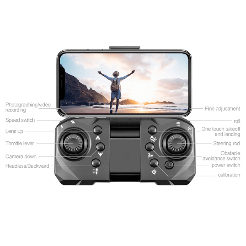 Квадрокоптер LSRC S1S - дрон з 4K і HD камерами, FPV, БК мотори, уникнення перешкод, до 18 хвилин в кейсі