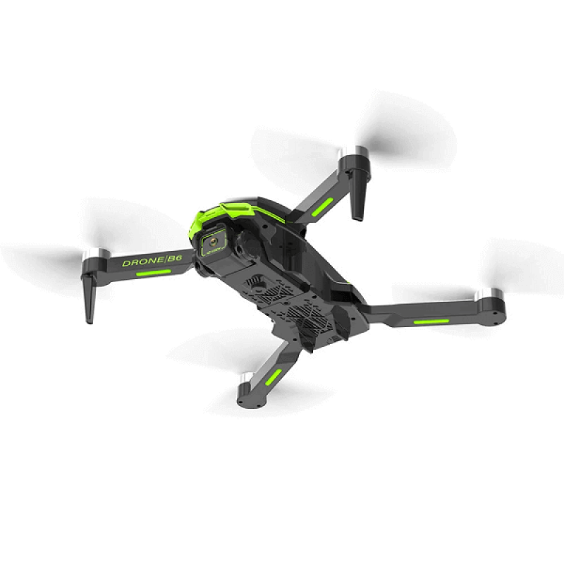 Квадрокоптер XKRC B6 − дрон з 6K і HD камерами, GPS, БК мотори, запобігання перешкод, до 300м, 20 хв у кейсі