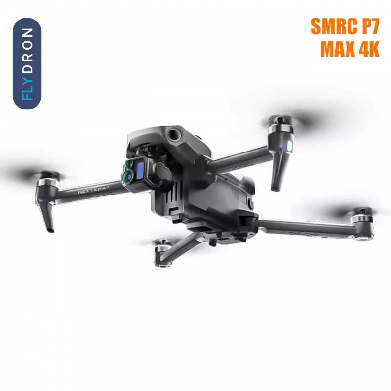 Квадрокоптер SMRC P7 Max 4K – дрон з 4K і HD камерами, БК мотори, FPV, GPS, 5G Wi-Fi, EIS, FCC, 3-осьовий підвіс, Уникнення перешкод, Сенсорний екран на пульті, до 45 хвилин, до 10 км