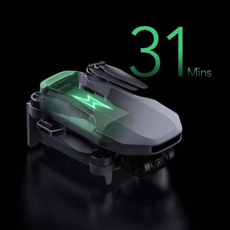 Квадрокоптер Potensic ATOM SE - GPS-дрон з 4K камерою на 3-осьовому підвісі, FPV на смартфон, БК мотори, до 5000 м, до 31 хвилини польоту, сірий