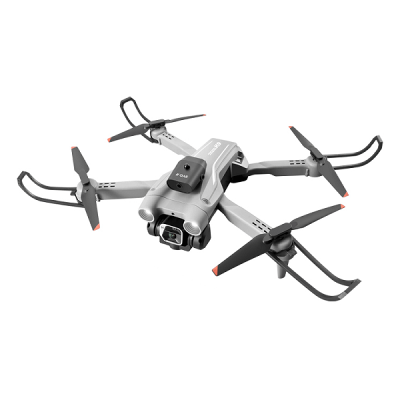 Квадрокоптер XKJ K9 Gray – дрон з 4K і HD камерами, FPV, барометр, запобігання перешкод, до 15 хвилин в кейсі