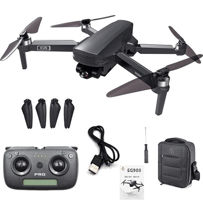 Квадрокоптер ZLRC SG908 - дрон з 4K і HD камерами, FPV, GPS, БК мотори, до 1200м, 26 хвилин в сумці