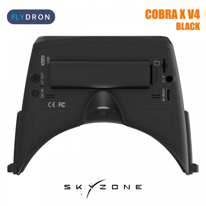 FPV-окуляри для квадрокоптерів Skyzone Cobra X V4 Black з приймачем SteadyView 5.8G та оновленим DVR 60 FPS