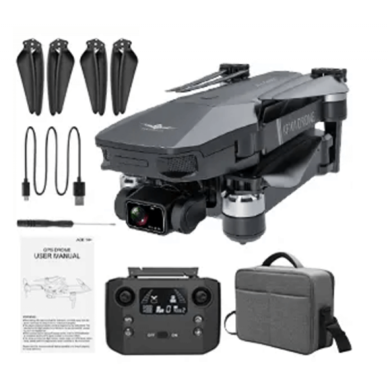 Професійний квадрокоптер KF101 Max S - дрони з камерою для обльоту території до 5 км, 3-осьовий підвіс, БК мотори до 25 хв. польоту