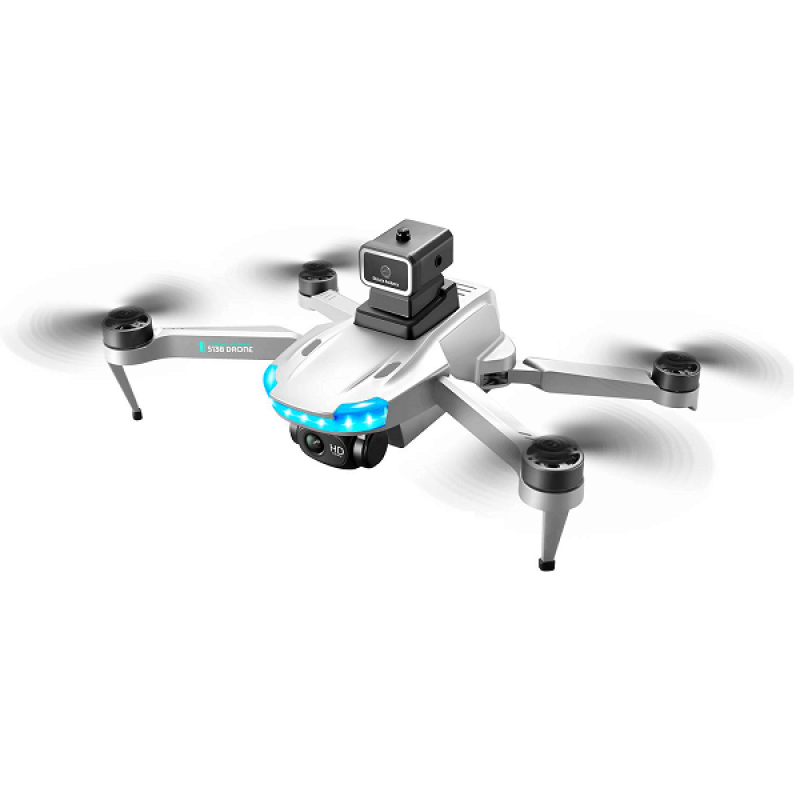 Квадрокоптер YLRC S138 Gray - дрон з 4K і HD камерами, FPV, БК мотори, уникнення перешкод, до 20 хвилин в кейсі