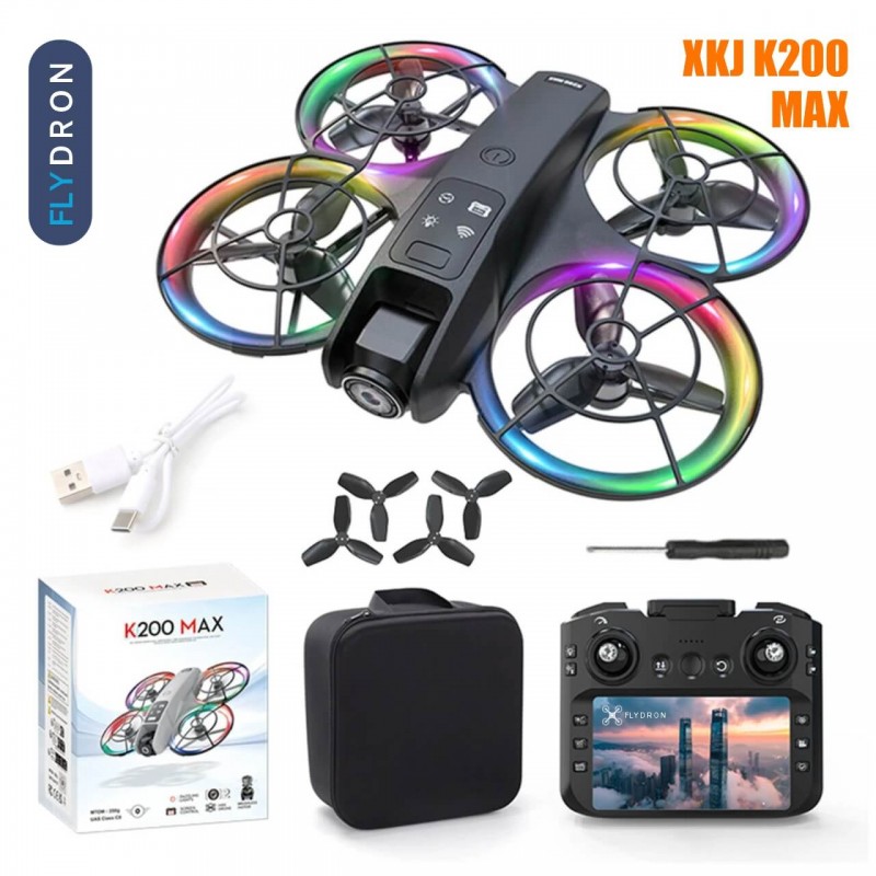 Квадрокоптер XKJ K200 Max – дрон з 480p камерою, БК мотори, 5G Wi-Fi, Уникнення перешкод, Екран на пульті 5,6 дюйми, до 15 хвилин, до 100 м, Сумка