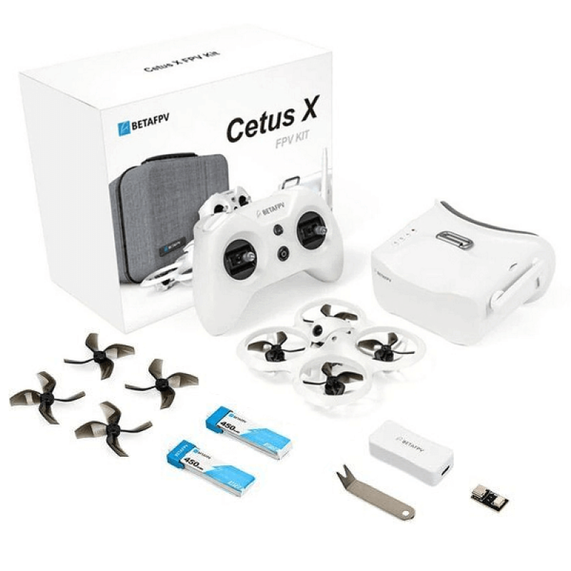 Квадрокоптер BetaFPV Cetus X FPV Kit Frsky D8 – FPV-дрон з камерою, оптичне позиціонування, БК мотори, барометр, окуляри в кейсі