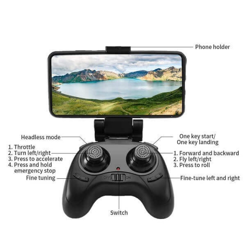 Квадрокоптер Kfplan KF611 - міні-дрон з 4K камерою, FPV, барометр, до 10 хвилин в кейсі