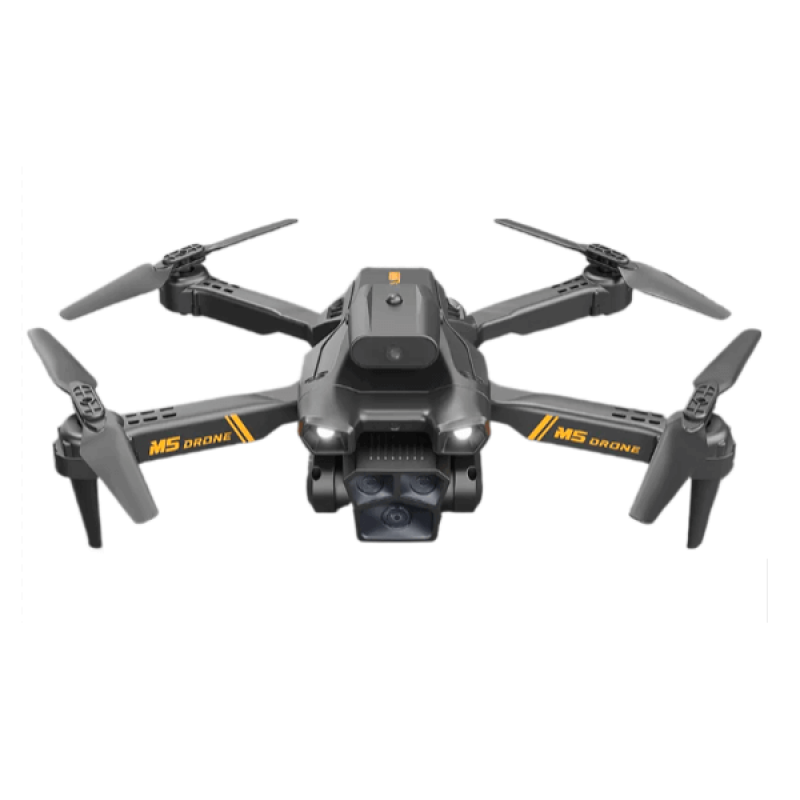 Квадрокоптер RC M5 Black − дрон з 4K і HD камерами, FPV, барометр, уникнення перешкод, 15 хв у кейсі