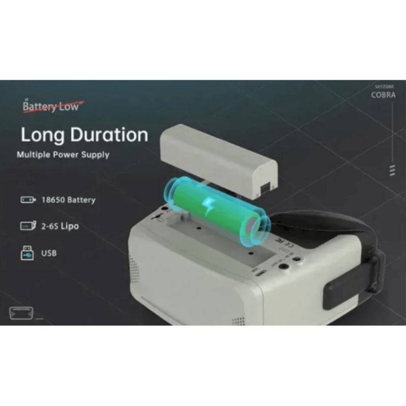 FPV окуляри SKYZONE FPV COBRA SD Grey (COBRASD)