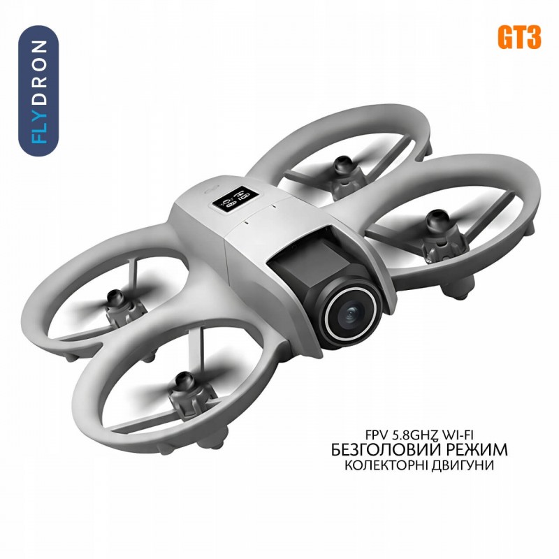 Квадрокоптер GT3 – дрон з 4K камерою, Функція FPV, Уникнення перешкод, Оптичне позиціювання, до 10 хвилин, до 100 м
