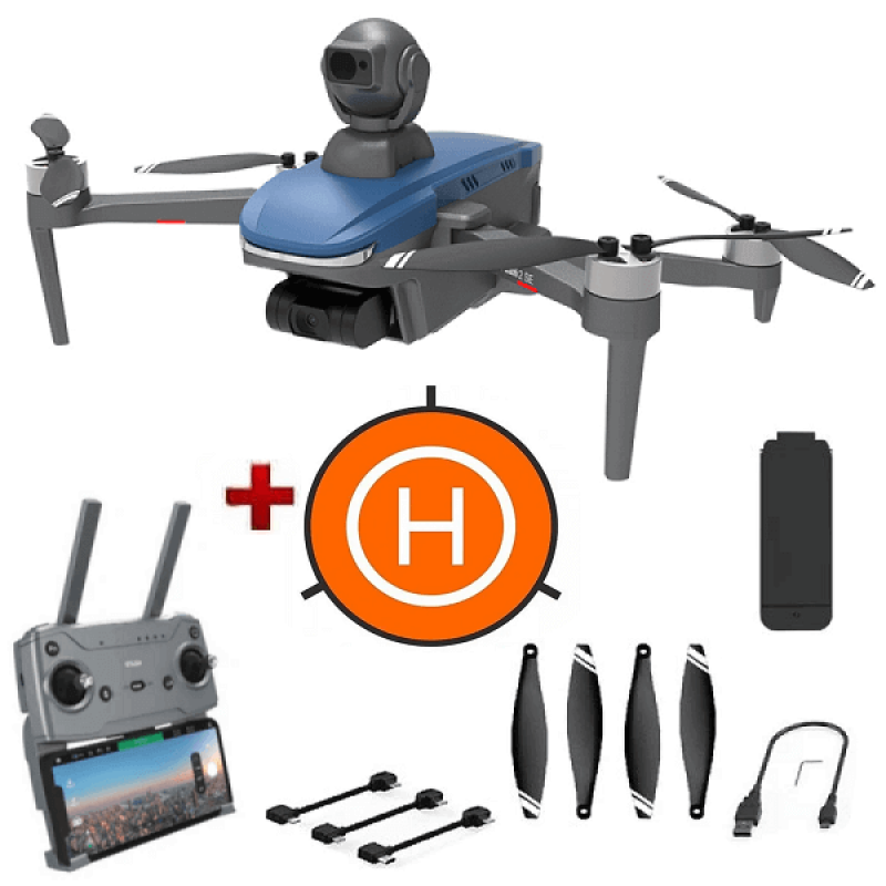 Квадрокоптер C-Fly Faith 2 SE - дрон з 4K і HD камерами, GPS, уникнення перешкод на 540°, БК мотори, до 3км, 27 хв + злітний майданчик