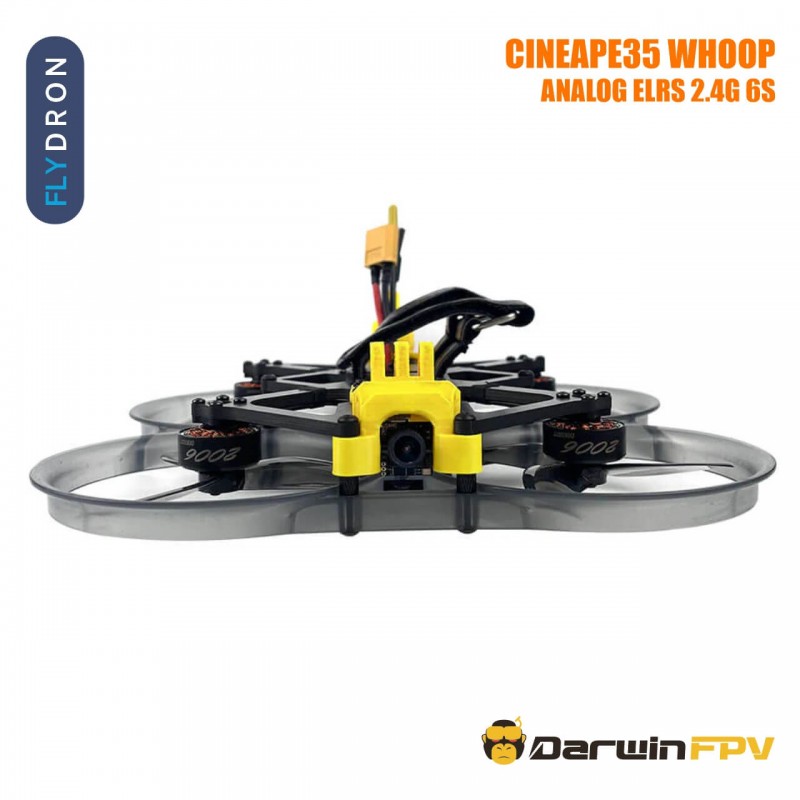 Квадрокоптер DarwinFPV CineApe35 Whoop Analog ELRS 2.4G 6S – FPV-дрон, 3,5-дюймовий, БК мотори, GPS, до 10 хвилин, до 3 км