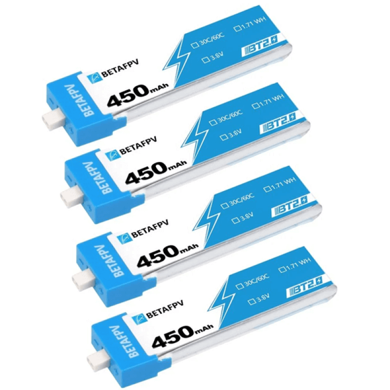 Акумуляторна батарея 4 шт 450 mAh 1S BT2.0 для квадрокоптера BetaFPV Cetus Pro, Cetus X