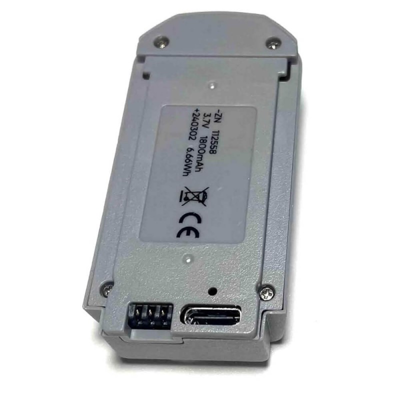 Акумулятор для дрона V66 / GT3 - Li-Pol 1800 мА · год 3,7 В (до 15 хвилин польоту, сірий / помаранчевий)