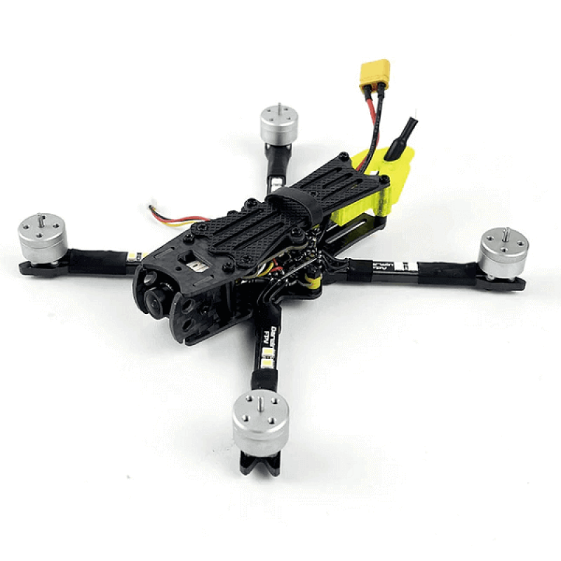 Квадрокоптер DarwinFPV Baby Ape Pro 3" RTF Yellow – FPV-дрон з камерою, БК мотори, окуляри і пульт ДК
