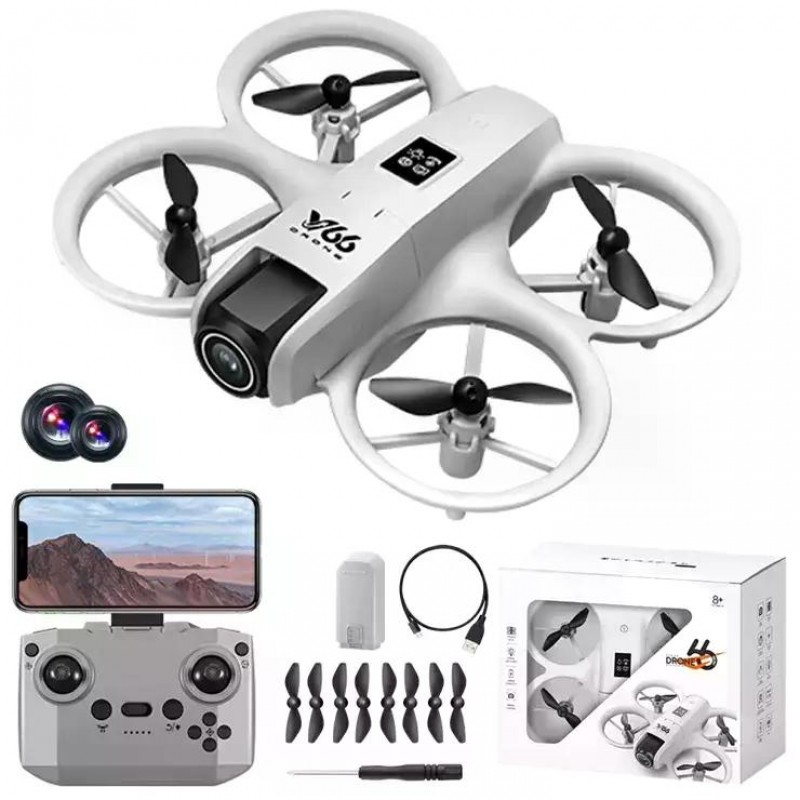 Квадрокоптер V66 - Дрон з HD камерою Mini drone з гіроскопом, до 200 м. до 12 хв
