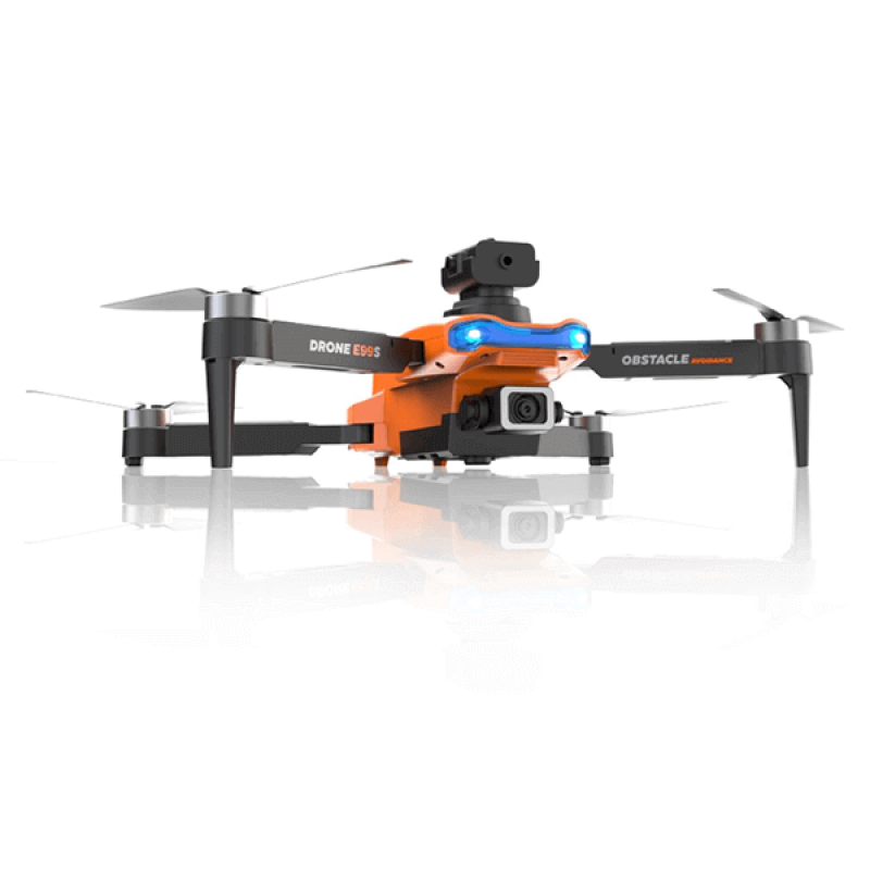 Квадрокоптер RC E99S Orange - дрон з 4K і HD камерами, FPV, БК мотори, уникнення перешкод, до 20 хвилин в кейсі