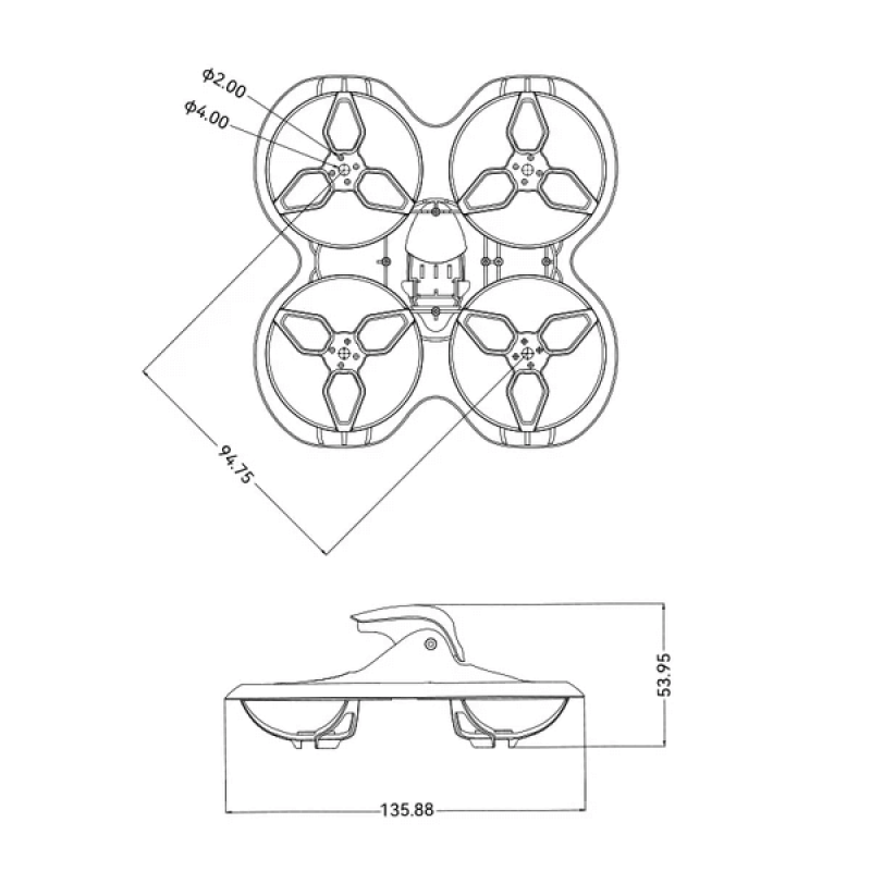 Рама для квадрокоптера BETAFPV Cetus X