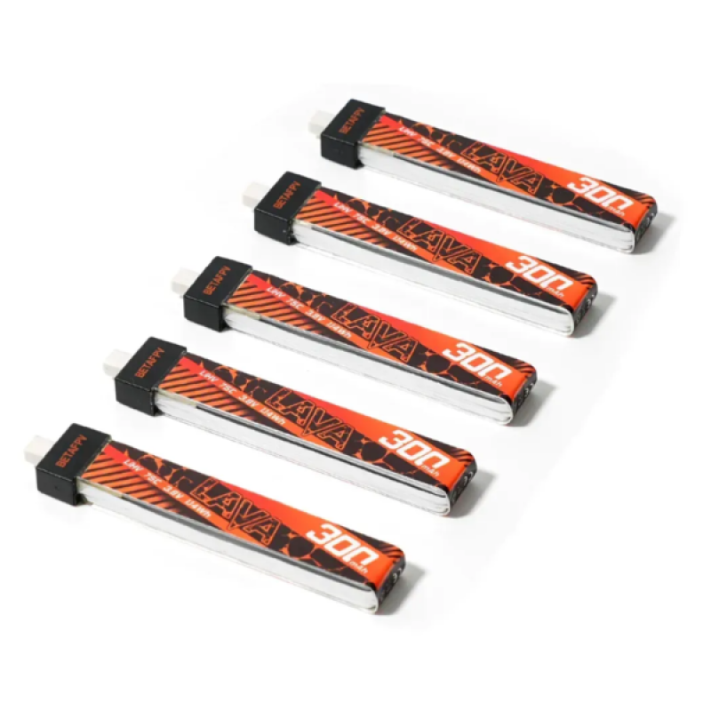 Акумулятор BetaFPV Lava 1S 300mAh 75C (5PCS) – батареї для Cetus та Meteor (5 шт.)