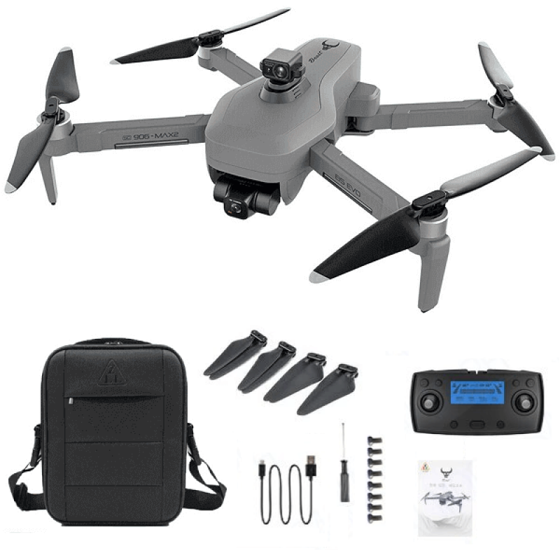 Квадрокоптер ZLRC SG906 MAX 2 - дрон з 4K і HD камерами, GPS, БК мотори, розпізнавання перешкод, до 4000м, 30хв в сумці + VR окуляри