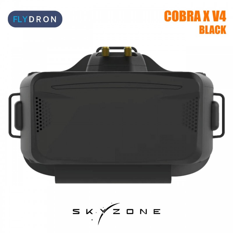FPV-окуляри для квадрокоптерів Skyzone Cobra X V4 Black з приймачем SteadyView 5.8G та оновленим DVR 60 FPS
