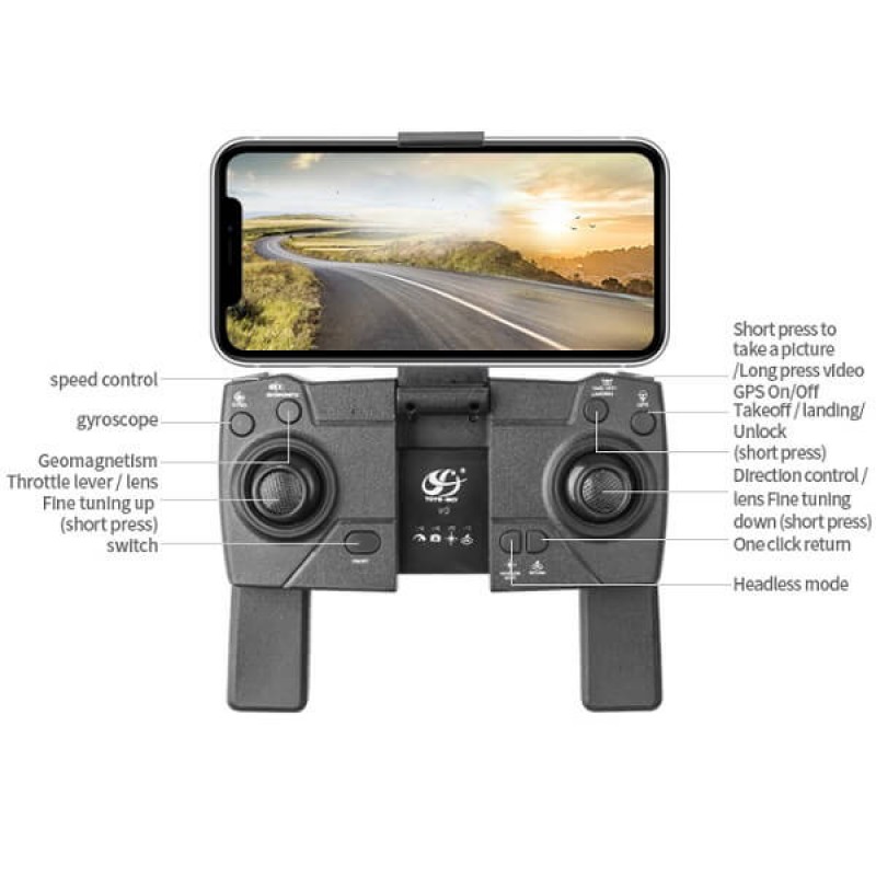 Квадрокоптер ToySky S167 Pro - дрон з 4K камерою, FPV, GPS, БК мотори, до 1000м, до 20 хвилин в кейсі