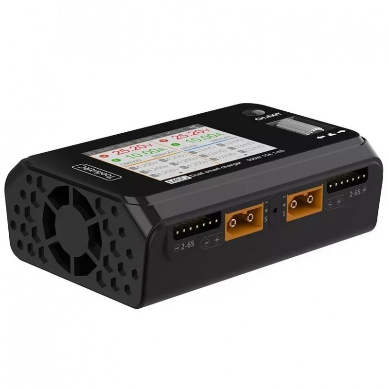Зарядний пристрій ToolkitRC M6D 500W - двоканальна зарядка на 500 Вт для акумуляторів FPV дронів