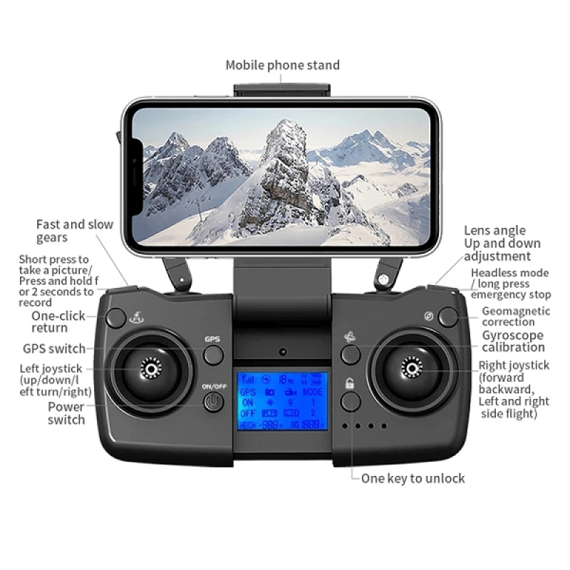 Квадрокоптер LYZRC L900 Pro SE MAX Orange - дрон з 4K і HD камерами, GPS, БК мотори, запобігання перешкод, до 1200м, 28 хвилин