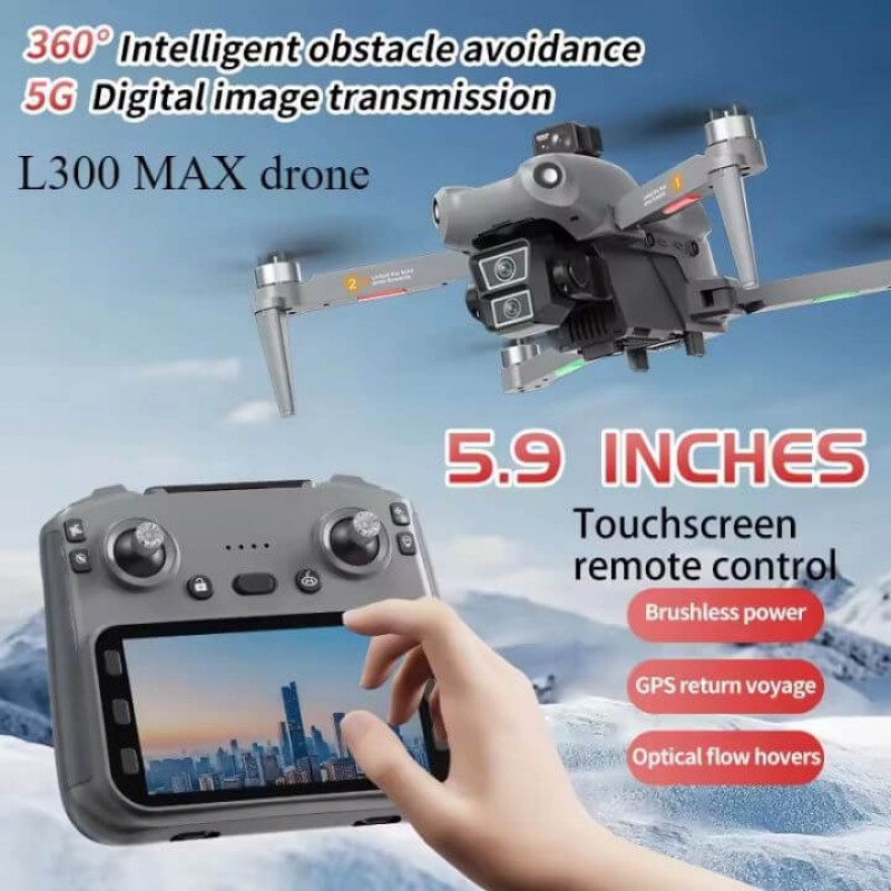 Квадрокоптер L300 Pro Max – дрон з HD-камерою, FPV 5G, GPS та уникненням перешкод, до 500 м, до 28 хвилин у сумці