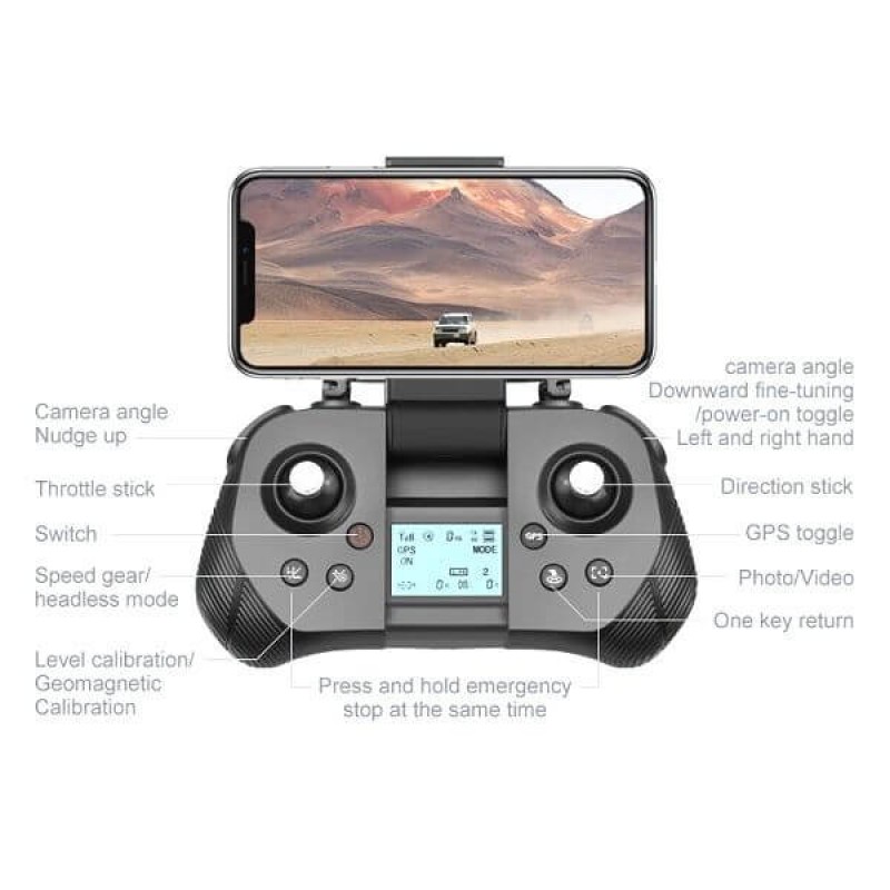 Квадрокоптер 4DRC F12 Orange - дрон з 4K і HD камерами, FPV, GPS, БК мотори, до 2000м, 25 хвилин в кейсі