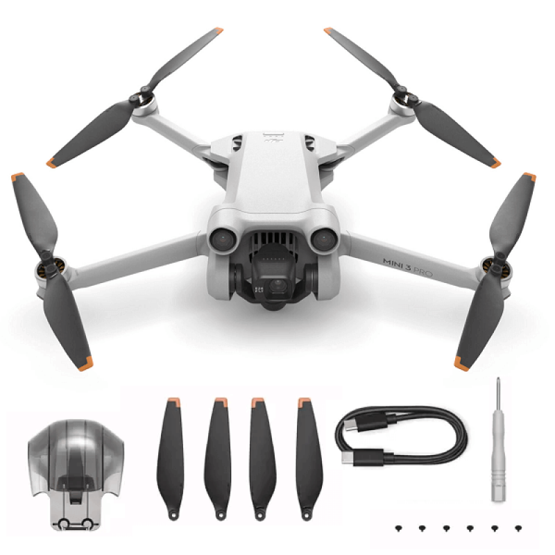Квадрокоптер DJI Mini 3 Pro EU без пульта (CP.MA.00000485.01) - дрон з 4K камерою, FPV, GPS, БК мотори, до 18 км, 34 хвилин