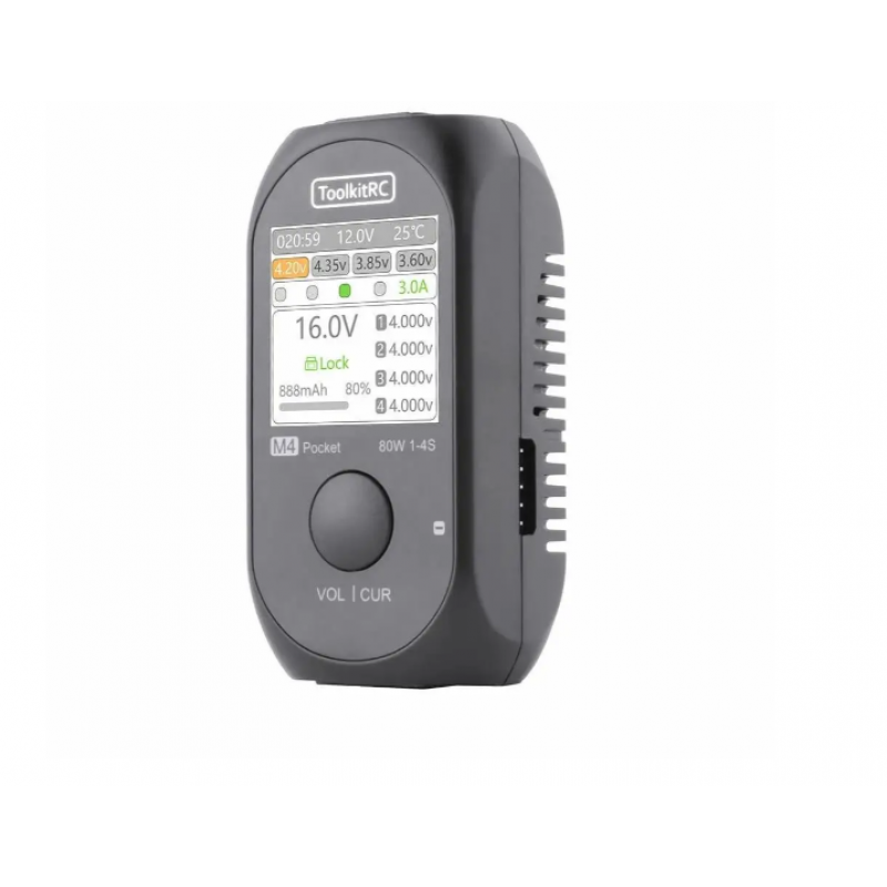 Зарядний пристрій ToolkitRC M4 Pocket 80W, USB-C/XT30/XT60 для АКБ 1 4S