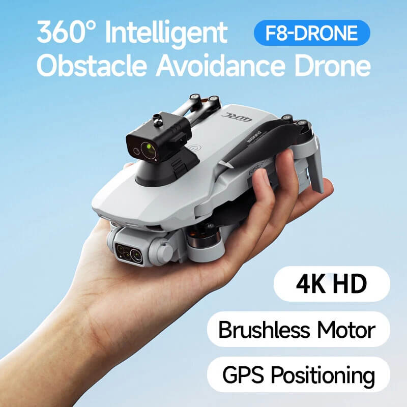 Квадрокоптер 4DRC F8 — дрон з FPV, GPS та уникненням перешкод 360°, до 2000 м, до 25 хвилин у кейсі