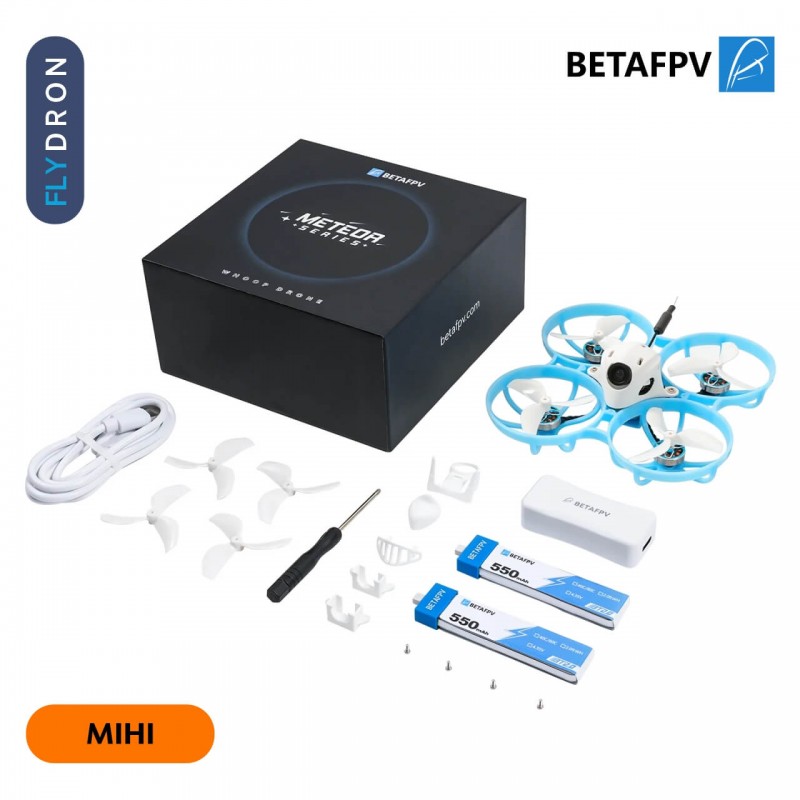 Квадрокоптер BetaFPV Meteor75 Pro ELRS – FPV-дрон з камерою, БК мотори, 2 АКБ в комлекті, 12 (6+6) хвилин, 32 грами