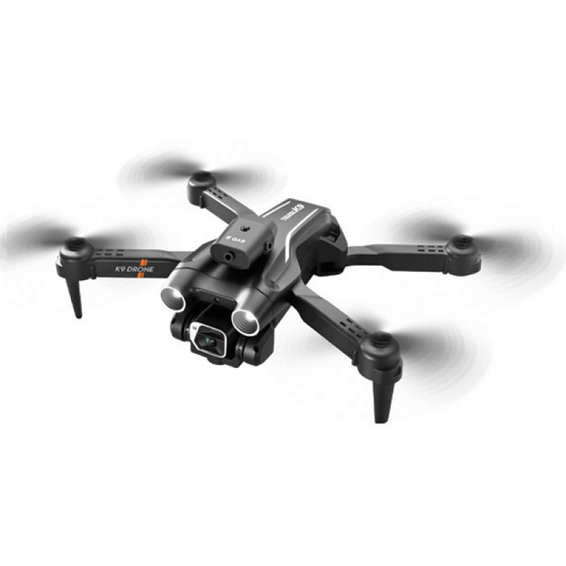 Квадрокоптер XKJ K9 Black – дрон з 4K і HD камерами, FPV, барометр, запобігання перешкод, до 15 хвилин в кейсі