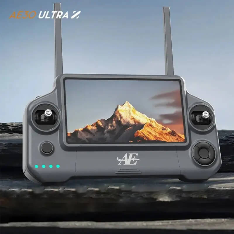 Квадрокоптер AE30 Max — дрон з 4K камерою, 3-осьовим підвісом, GPS, сенсорним пультом управління 7,2", лазерним уникненням перешкод, FPV до 8 км, до 45 хвилин польоту, з сумкою