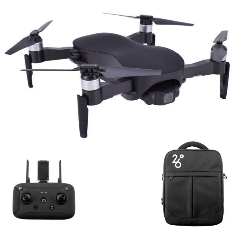 Квадрокоптер JJRC X12 Black – дрон з 4K і HD камерами, FPV, GPS, БК мотори, до 1200м, 25 хвилин в сумці