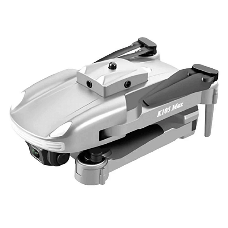 Квадрокоптер RC K105 Max Gray − дрон з 4K і HD камерами, FPV, барометр, уникнення перешкод, 15 хвилин у кейсі