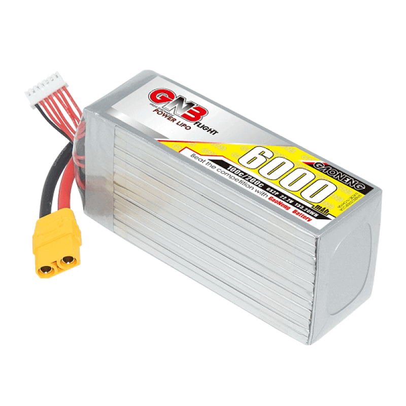 Акумуляторна батарея GNB на 6000 mAh 6S2P 22.2V 100C для квадрокоптера GEPRC MARK4 7'' ELRS