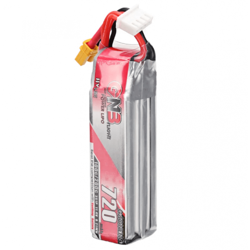 Акумулятор GNB 4S 15.2V 720mAh 100C LiHV XT30 Long Type – оновлена та подовжена модель потужної 4S батареї