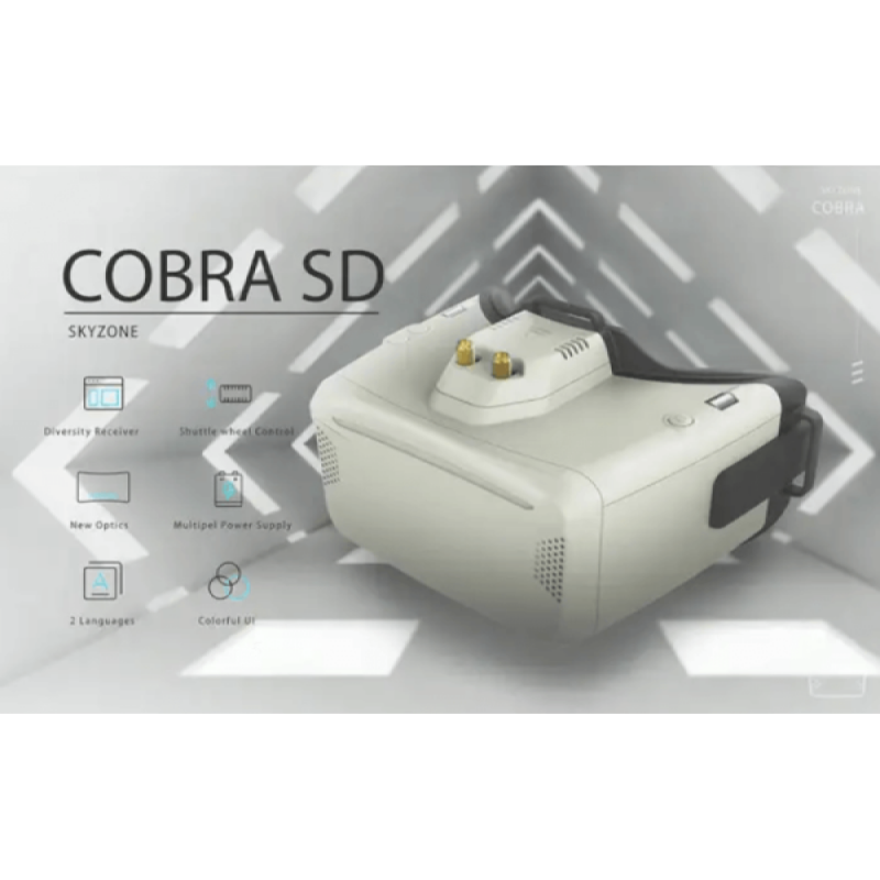 FPV окуляри SKYZONE FPV COBRA SD Grey (COBRASD)